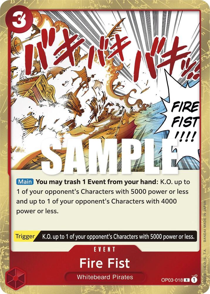 Fire Fist (OP03-018) [Pillars of Strength] | Jack's On Queen