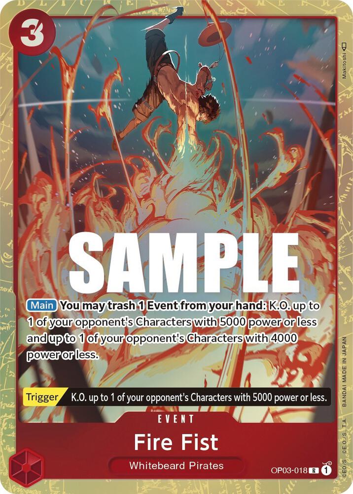 Fire Fist (Alternate Art) (OP03-018) [Pillars of Strength] | Jack's On Queen