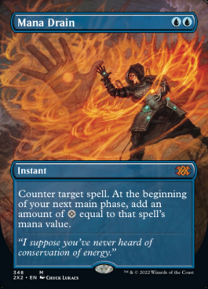 Mana Drain (Borderless Alternate Art) [Double Masters 2022] | Jack's On Queen