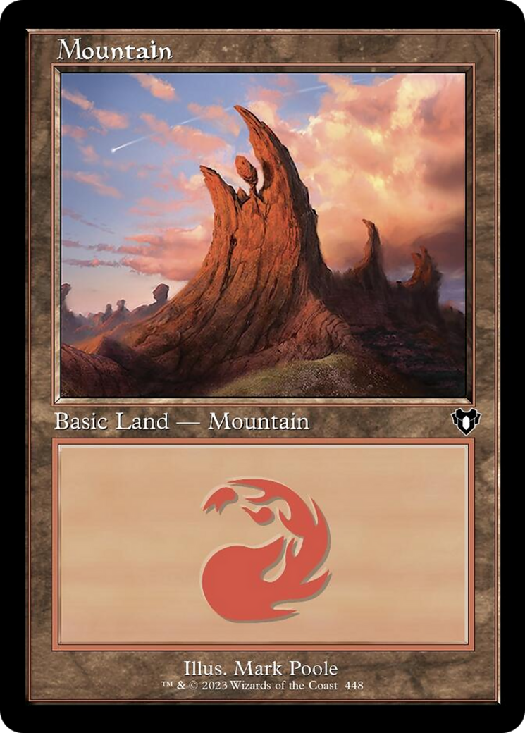 Mountain (448) (Retro) [Commander Masters] | Jack's On Queen