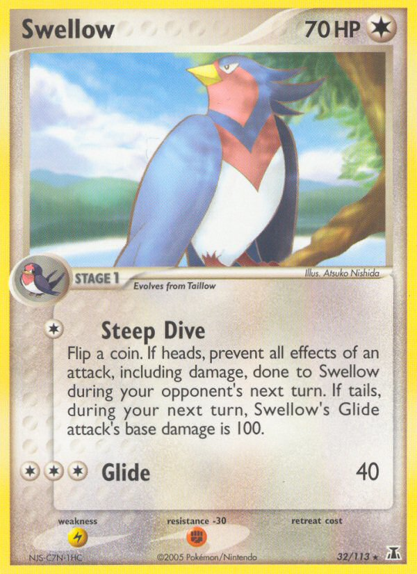 Swellow (32/113) [EX: Delta Species] | Jack's On Queen