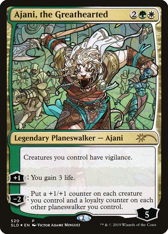 Ajani, the Greathearted (Stained Glass) [Secret Lair Drop Promos] | Jack's On Queen