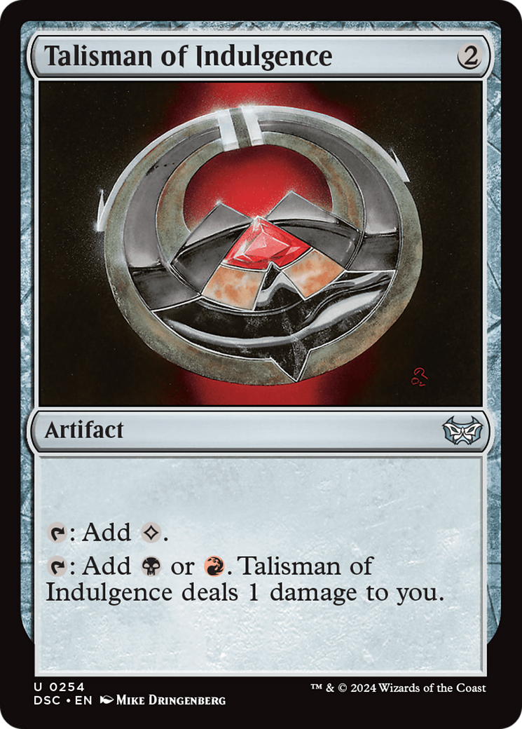 Talisman of Indulgence [Duskmourn: House of Horror Commander] | Jack's On Queen