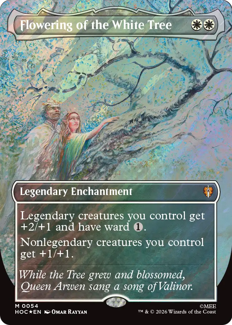 Flowering of the White Tree (Borderless) (Surge Foil) [The Hobbit: Eternal-Legal] | Jack's On Queen