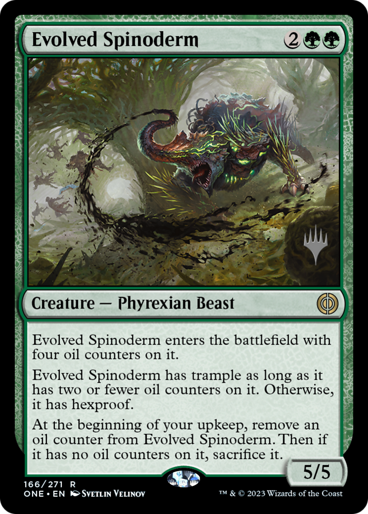 Evolved Spinoderm (Promo Pack) [Phyrexia: All Will Be One Promos] | Jack's On Queen