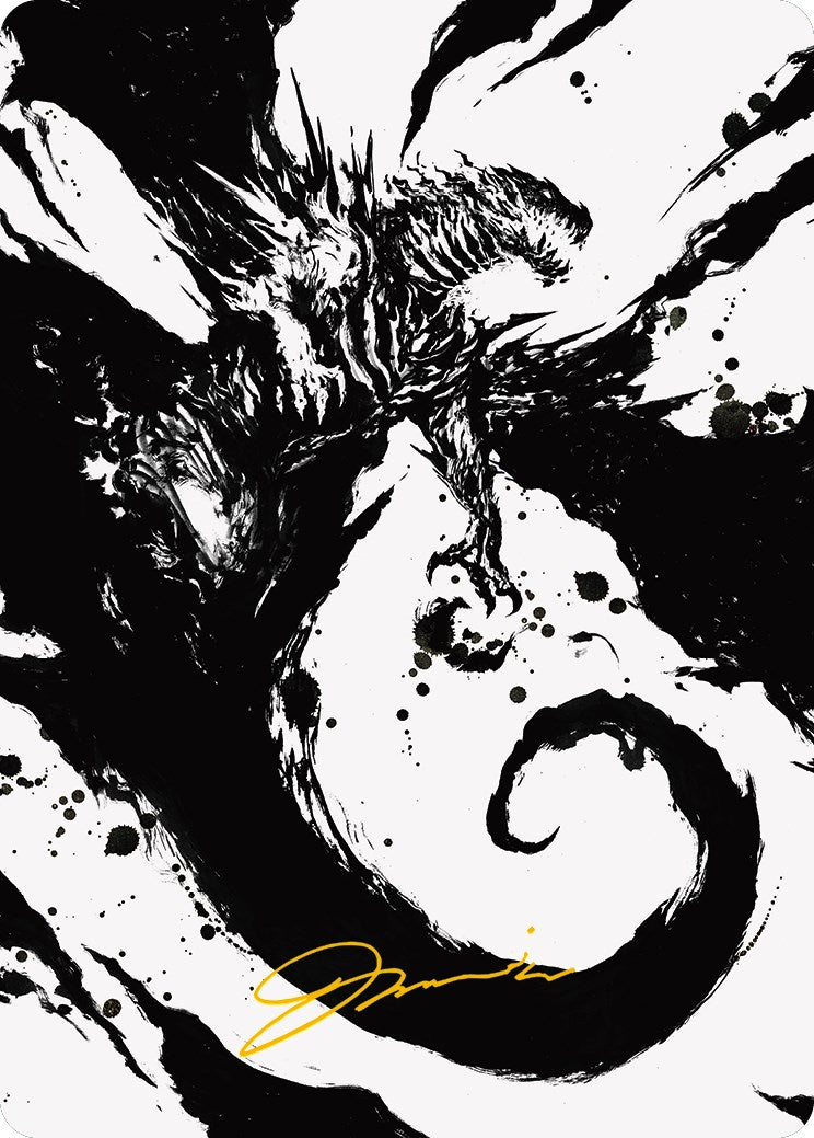 Capricious Hellraiser Art Card (Gold-Stamped Signature) [Phyrexia: All Will Be One Art Series] | Jack's On Queen