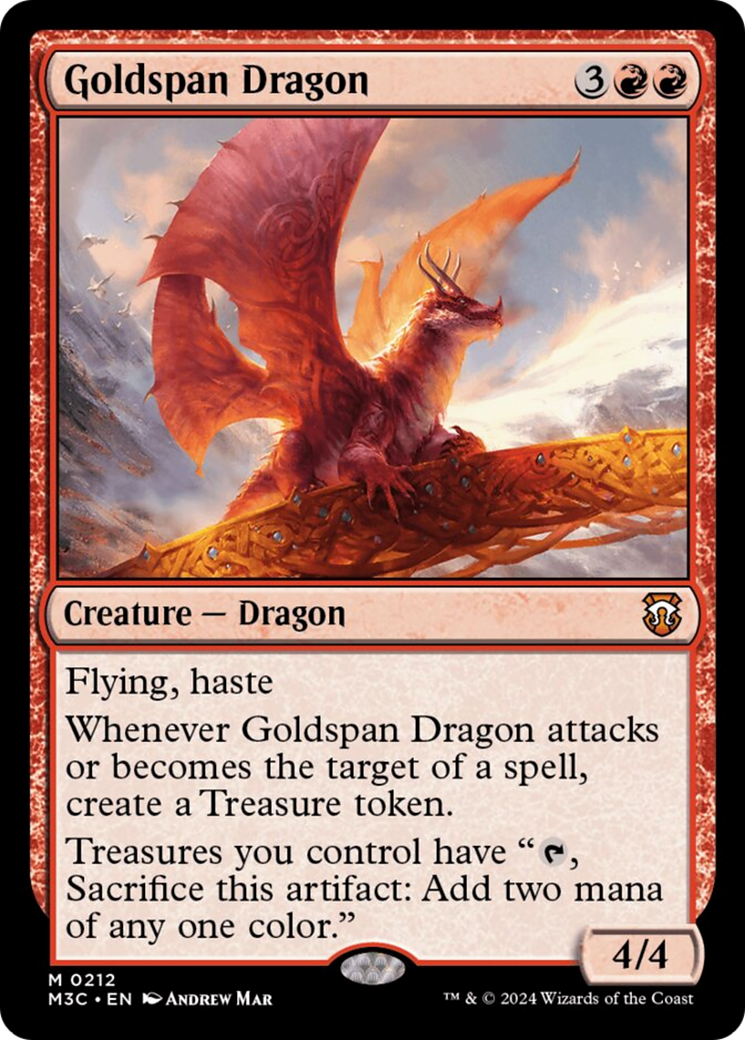 Goldspan Dragon (Ripple Foil) [Modern Horizons 3 Commander] | Jack's On Queen