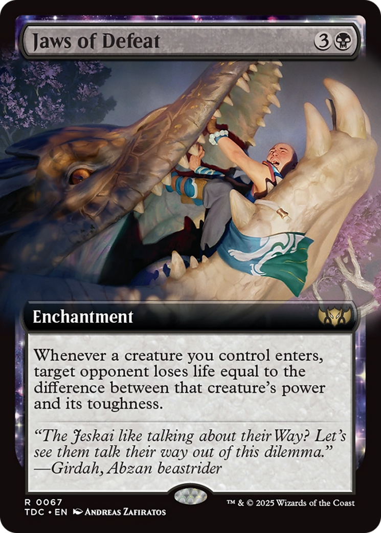 Jaws of Defeat (Extended Art) [Tarkir: Dragonstorm Commander] | Jack's On Queen