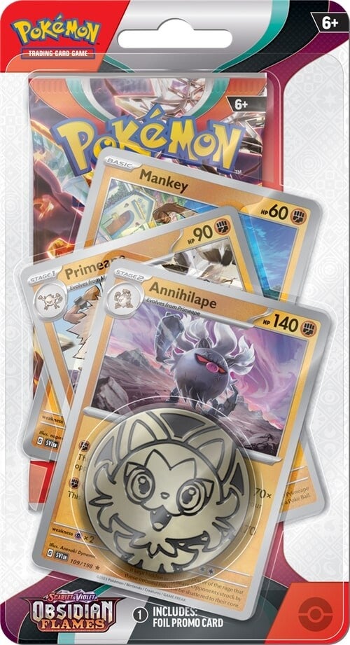 Scarlet & Violet: Obsidian Flames - Single Pack Blister (Annihilape, Primeape, Mankey) | Jack's On Queen
