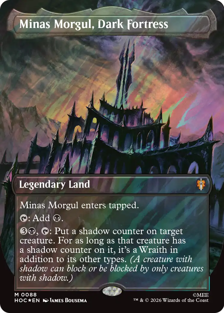 Minas Morgul, Dark Fortress (Borderless) (Surge Foil) [The Hobbit: Eternal-Legal] | Jack's On Queen