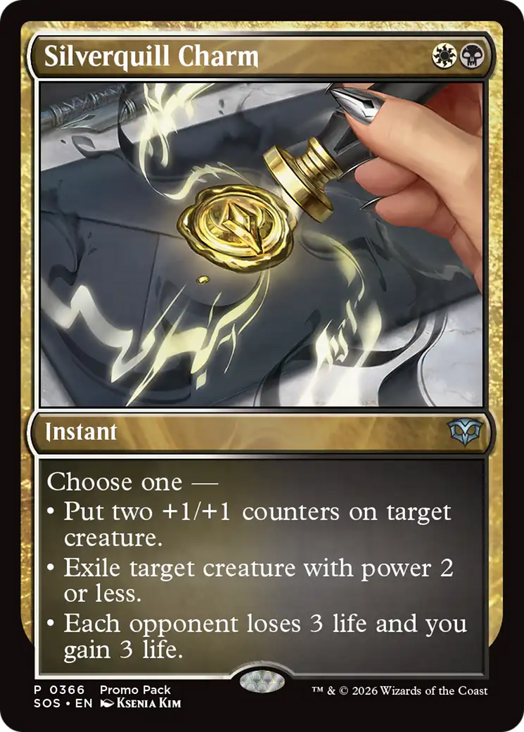 Silverquill Charm [Secrets of Strixhaven Promos] | Jack's On Queen