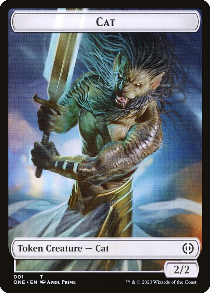 Phyrexian Goblin // Cat Double-Sided Token [Phyrexia: All Will Be One Tokens] | Jack's On Queen