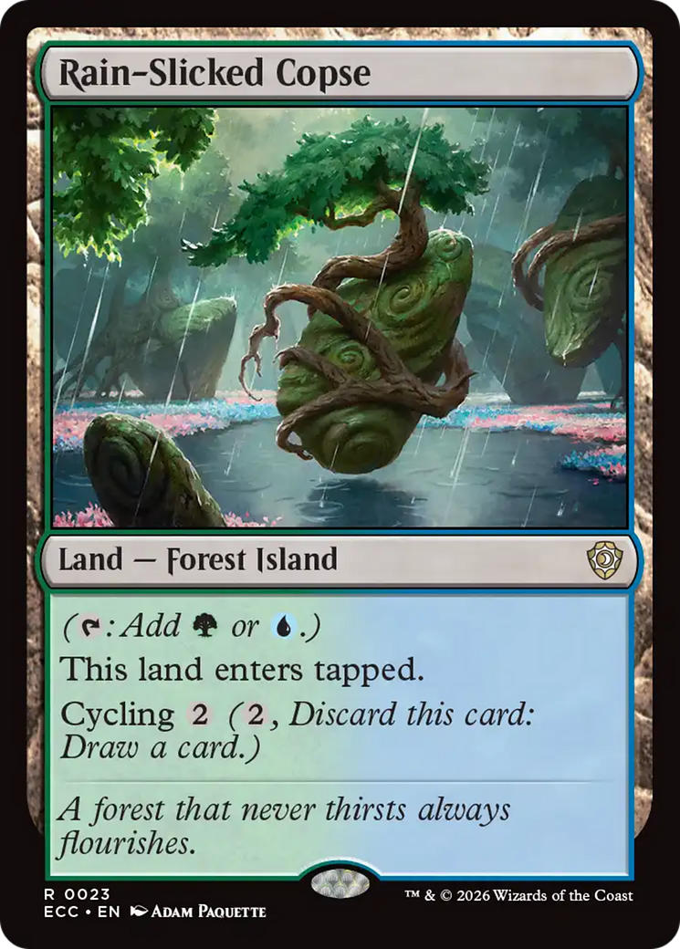 Rain-Slicked Copse [Lorwyn Eclipsed Commander] | Jack's On Queen