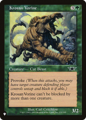 Krosan Vorine [The List Reprints] | Jack's On Queen