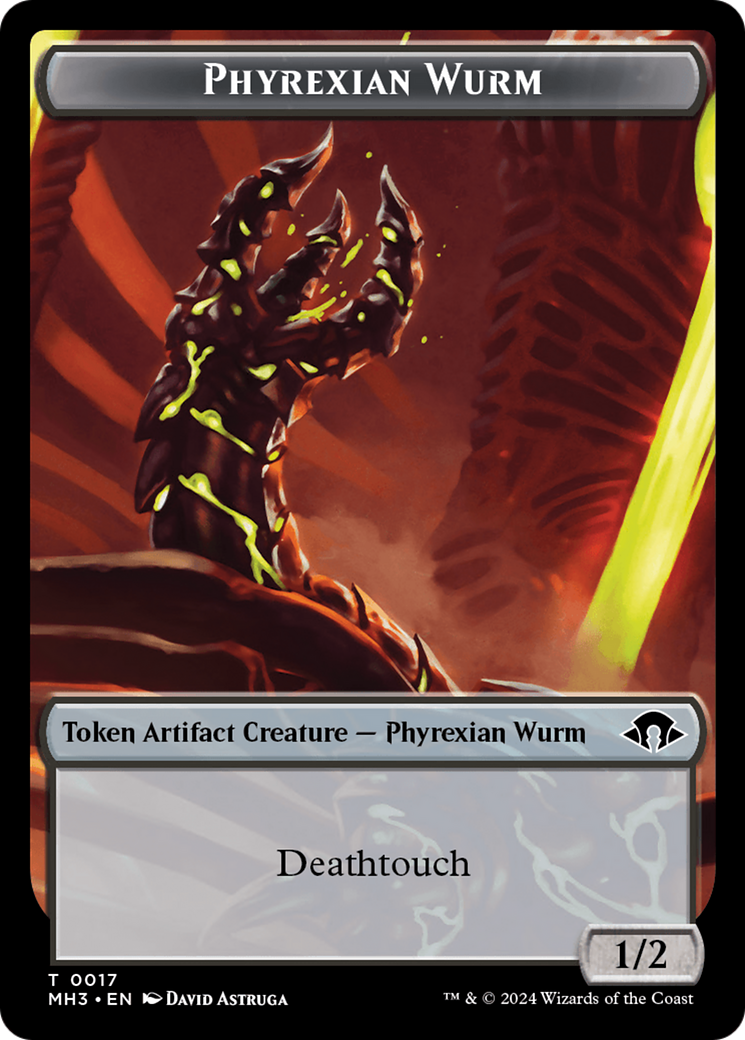 Servo // Phyrexian Wurm (0017) Double-Sided Token [Modern Horizons 3 Tokens] | Jack's On Queen