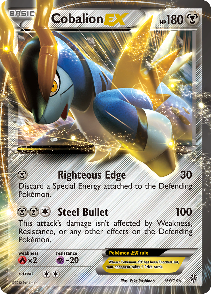 Cobalion EX (93/135) [Black & White: Plasma Storm] | Jack's On Queen