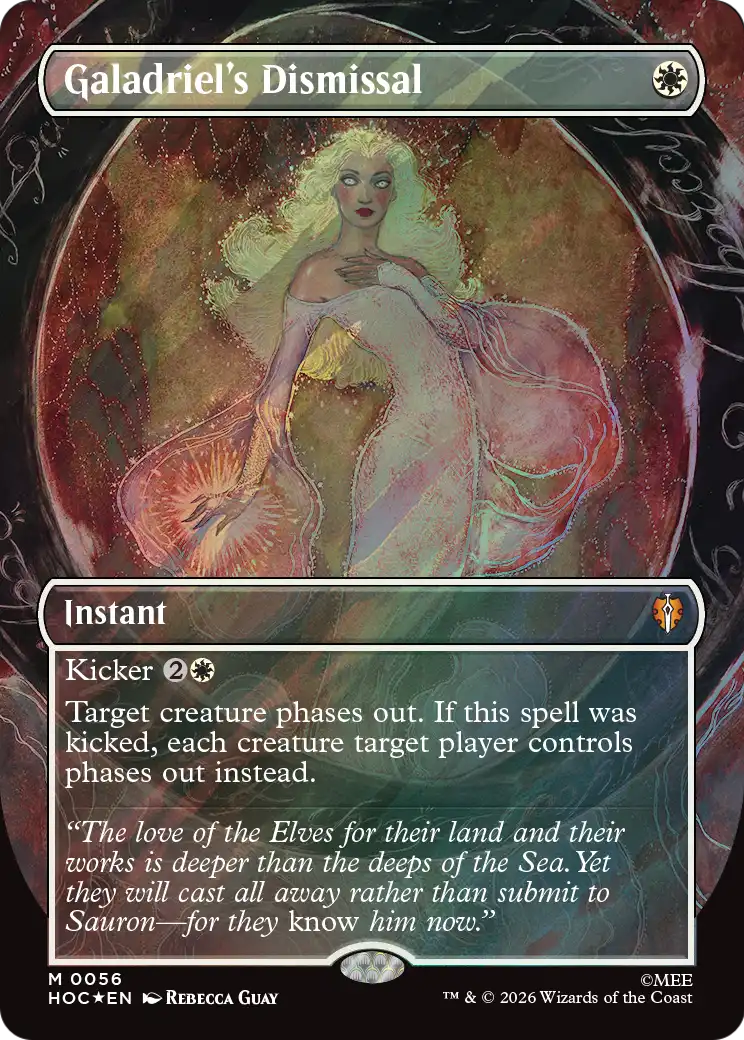 Galadriel's Dismissal (Borderless) (Surge Foil) [The Hobbit: Eternal-Legal] | Jack's On Queen