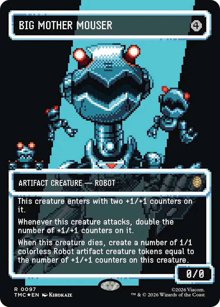 Big Mother Mouser (Borderless) (Surge Foil) [Teenage Mutant Ninja Turtles Commander] | Jack's On Queen