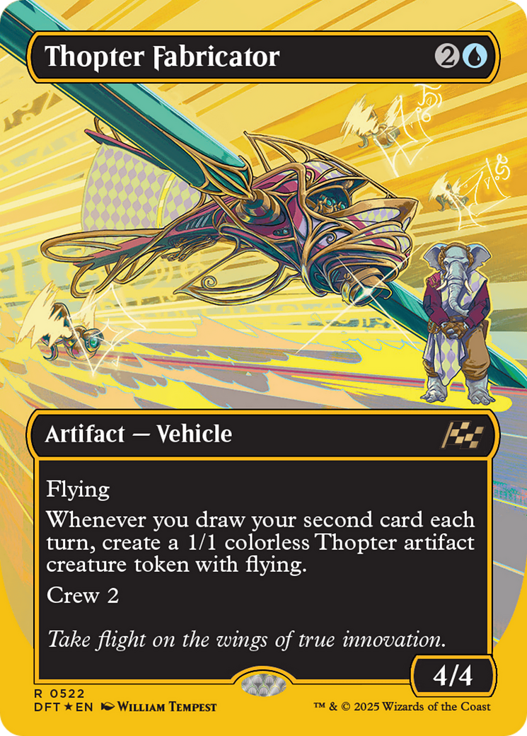 Thopter Fabricator (Borderless) (First-Place Foil) [Aetherdrift] | Jack's On Queen