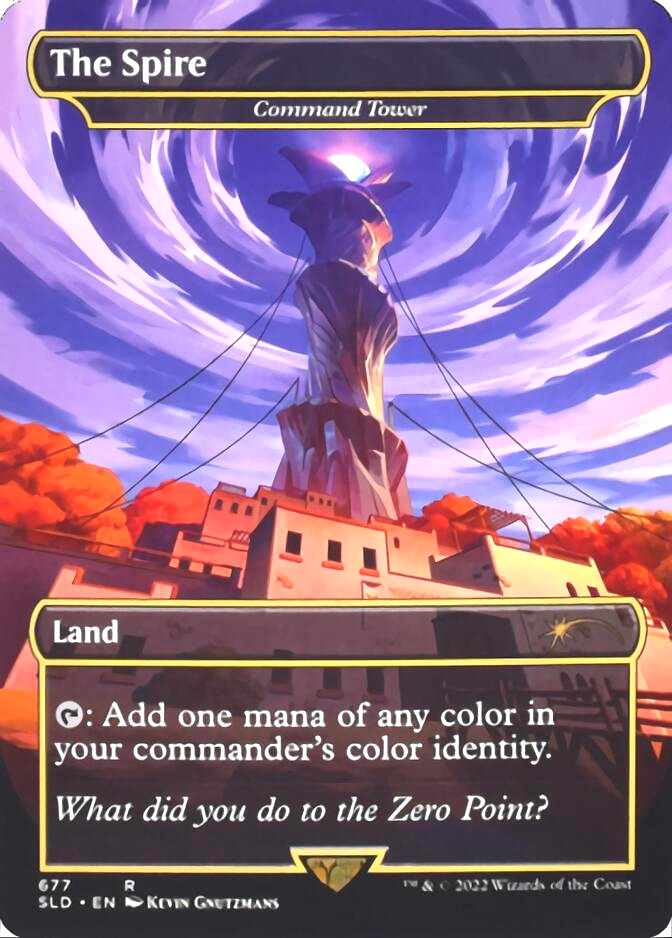 Command Tower - The Spire (Borderless) [Secret Lair Drop Promos] | Jack's On Queen