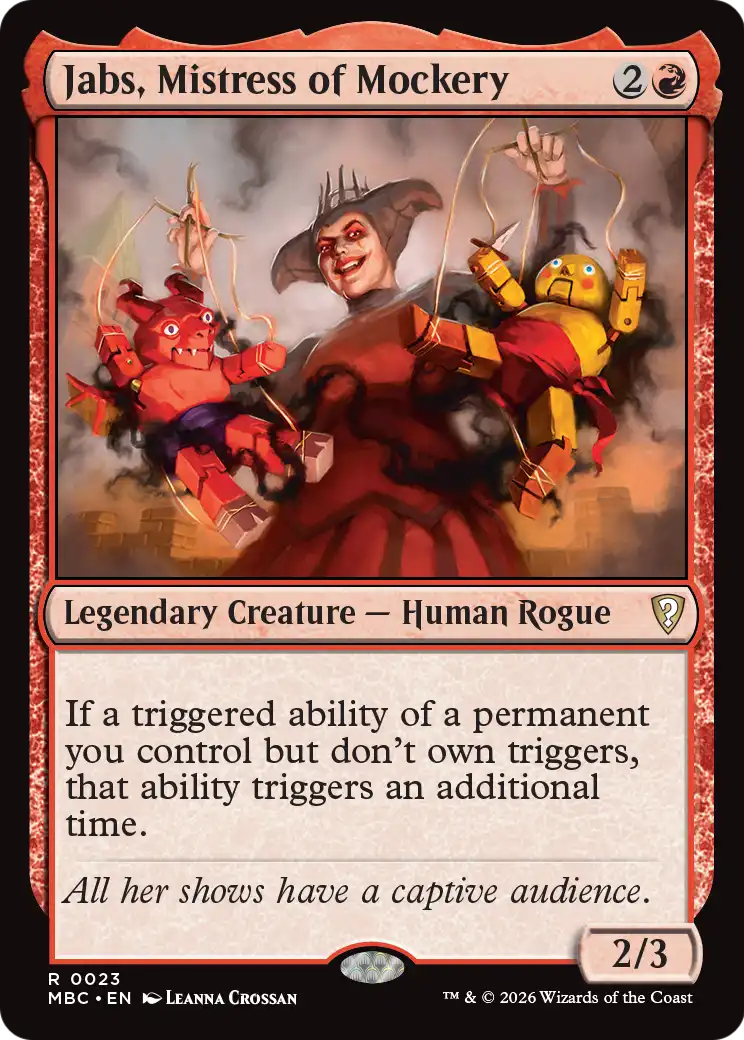 Jabs, Mistress of Mockery [Mystery Booster: Commander Edition] | Jack's On Queen