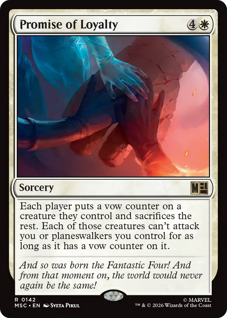 Promise of Loyalty (Surge Foil) [Marvel Super Heroes Commander] | Jack's On Queen