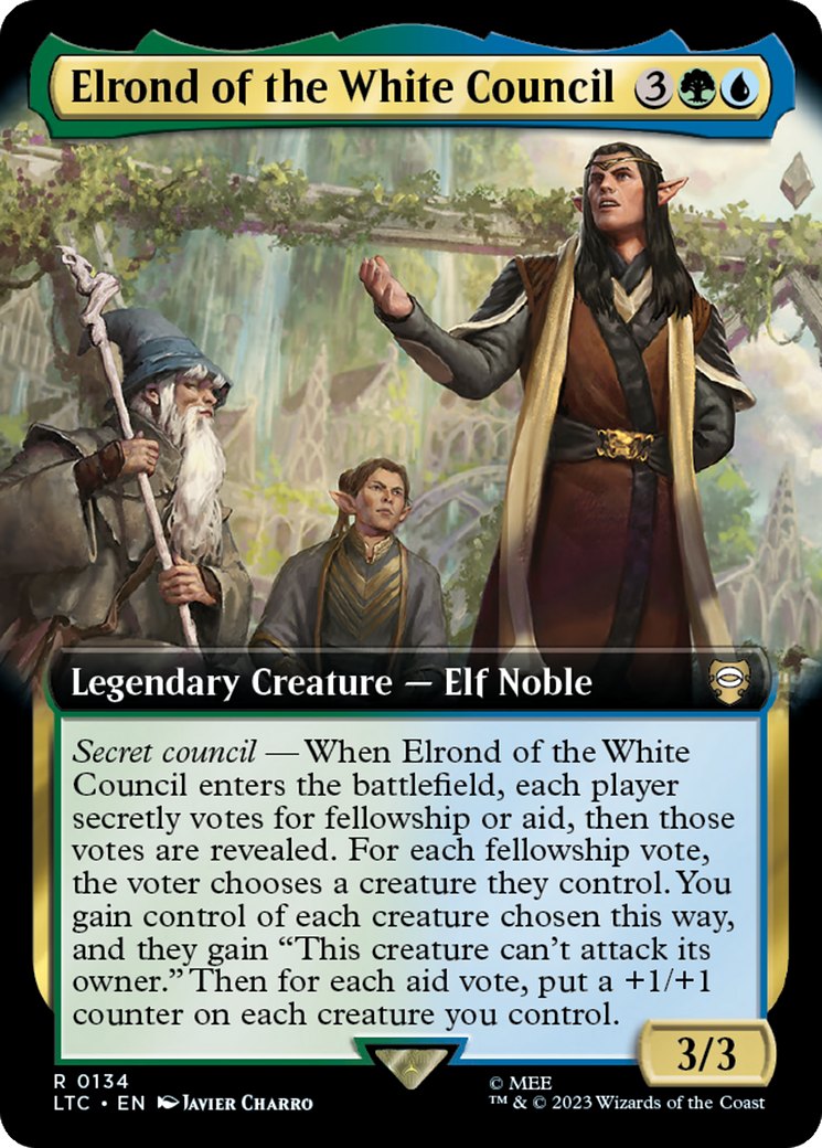 Elrond of the White Council (Extended Art) [The Lord of the Rings: Tales of Middle-Earth Commander] | Jack's On Queen