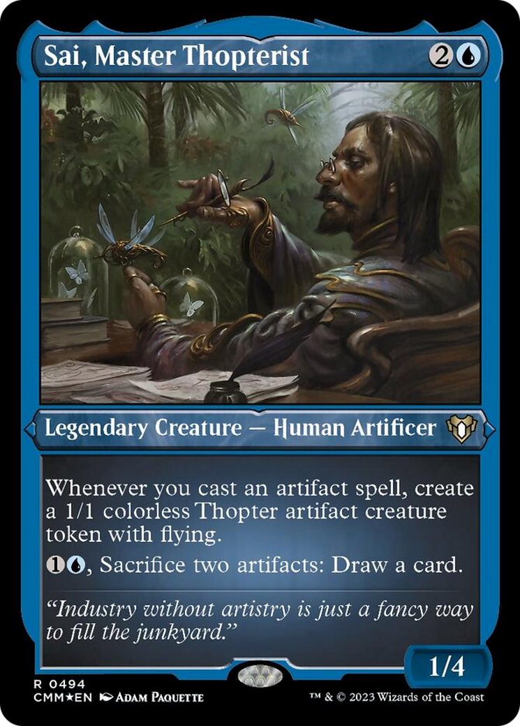 Sai, Master Thopterist (Foil Etched) [Commander Masters] | Jack's On Queen