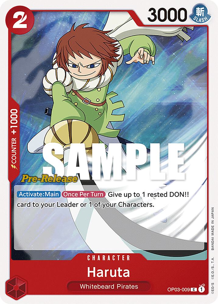 Haruta (OP03-009) [Pillars of Strength Pre-Release Cards] | Jack's On Queen
