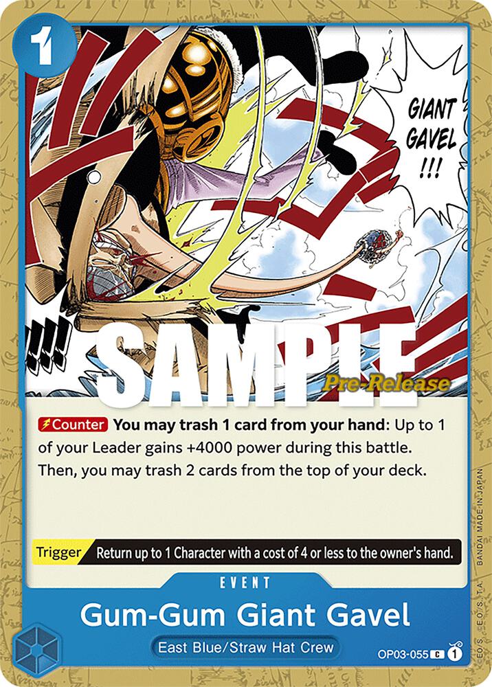 Gum-Gum Giant Gavel (OP03-055) [Pillars of Strength Pre-Release Cards] | Jack's On Queen