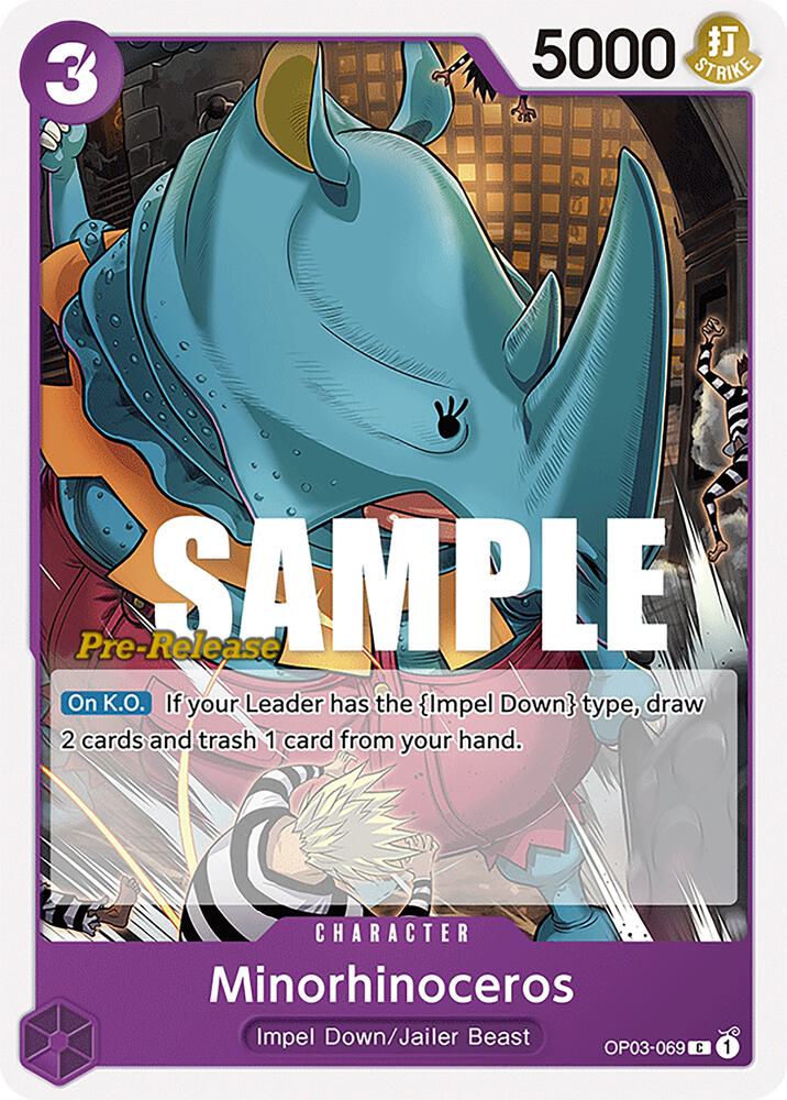 Minorhinoceros (OP03-069) [Pillars of Strength Pre-Release Cards] | Jack's On Queen
