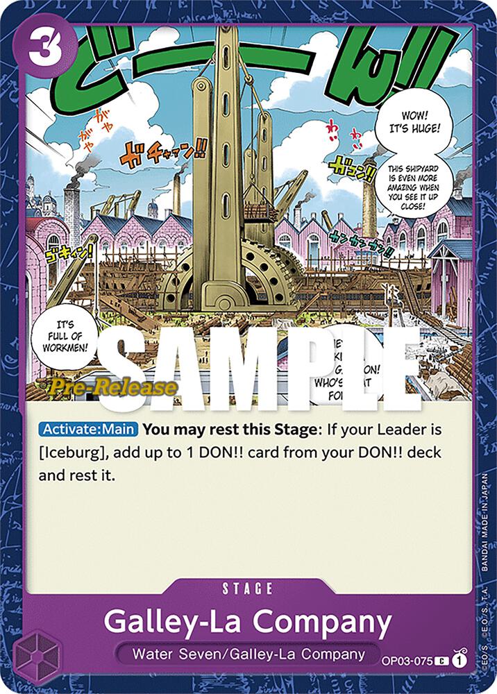 Galley-La Company (OP03-075) [Pillars of Strength Pre-Release Cards] | Jack's On Queen