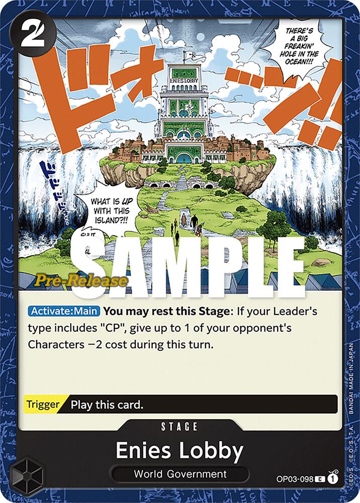 Enies Lobby (OP03-098) [Pillars of Strength Pre-Release Cards] | Jack's On Queen