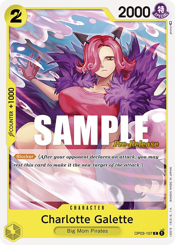 Charlotte Galette (OP03-107) [Pillars of Strength Pre-Release Cards] | Jack's On Queen