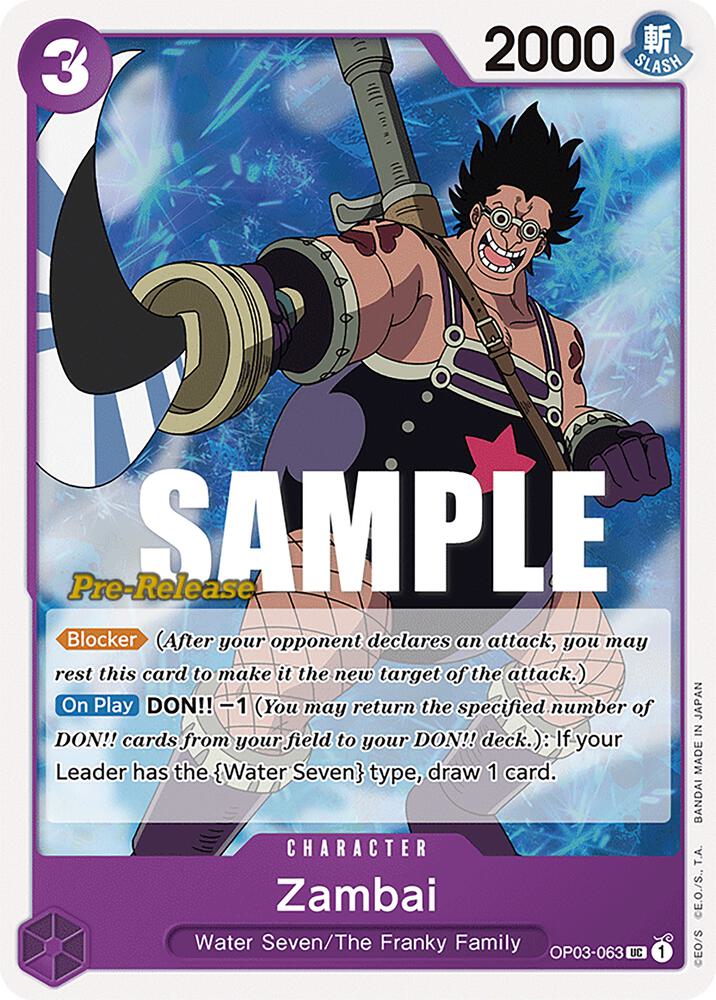 Zambai (OP03-063) [Pillars of Strength Pre-Release Cards] | Jack's On Queen