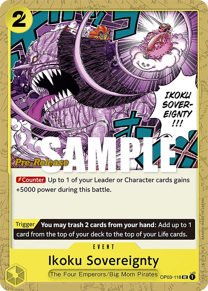 Ikoku Sovereignty (OP03-118) [Pillars of Strength Pre-Release Cards] | Jack's On Queen