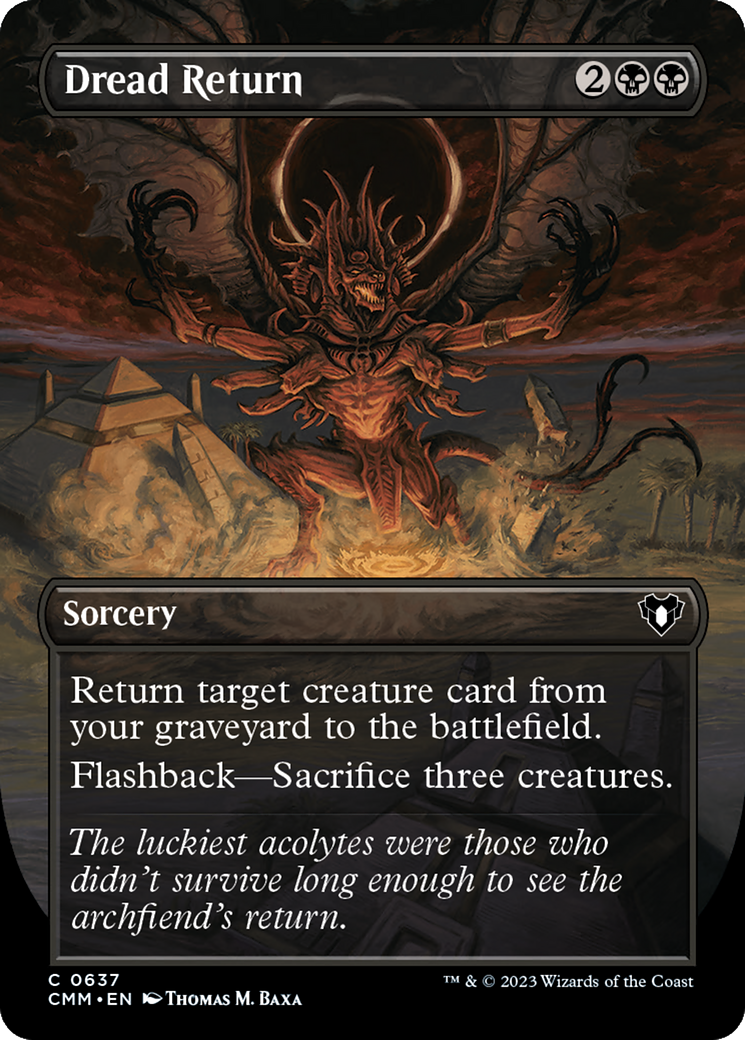 Dread Return (Borderless Alternate Art) [Commander Masters] | Jack's On Queen