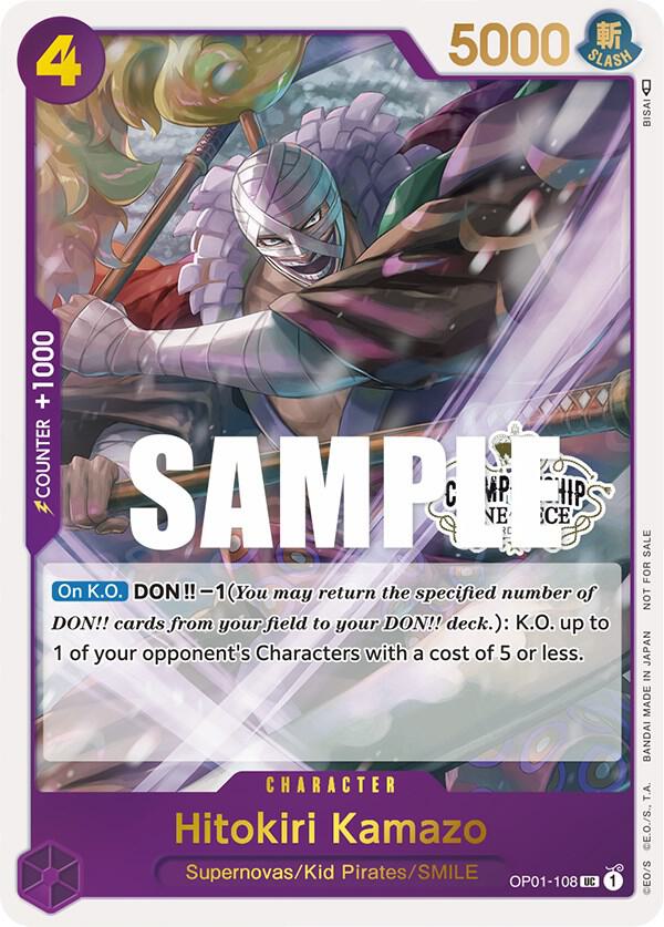 Hitokiri Kamazo (Store Championship 2023 Participation Pack Vol.1) (OP01-108) [One Piece Promotion Cards] | Jack's On Queen