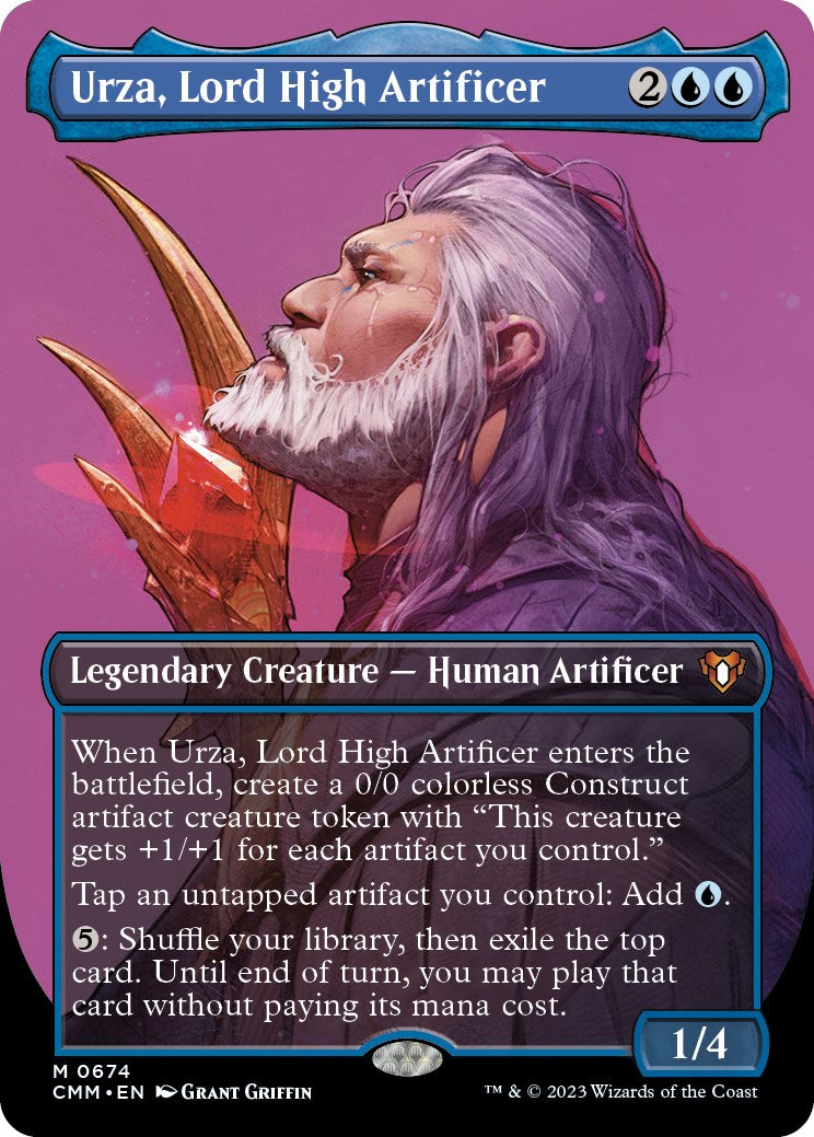 Urza, Lord High Artificer (Borderless Profile) [Commander Masters] | Jack's On Queen