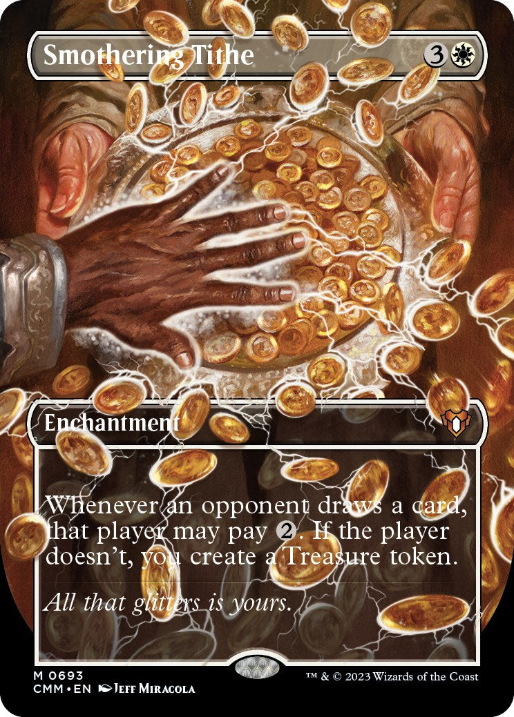 Smothering Tithe (Borderless Alternate Art) [Commander Masters] | Jack's On Queen