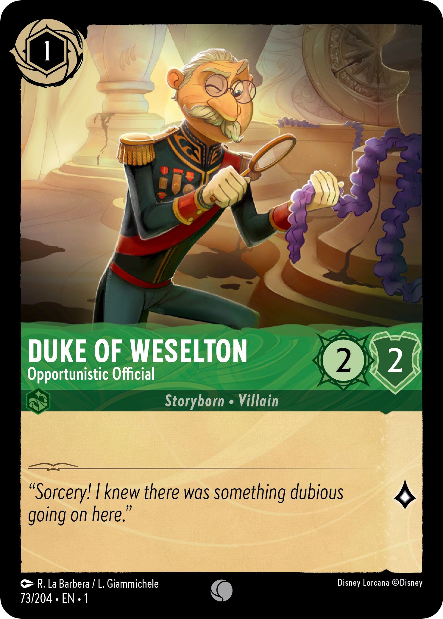 Duke of Weselton - Opportunistic Official (73/204) [The First Chapter] | Jack's On Queen