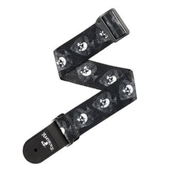 D'Addario Alchemy Guitar Strap, Skulls in Spades | Jack's On Queen