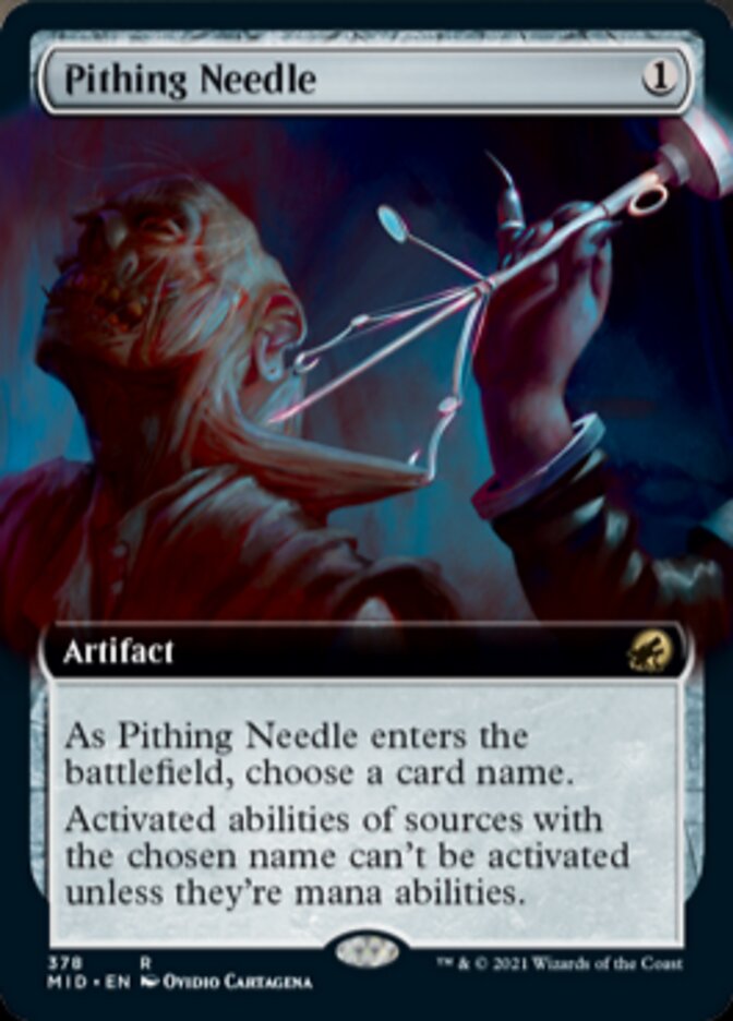 Pithing Needle (Extended Art) [Innistrad: Midnight Hunt] | Jack's On Queen