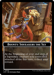 Bounty: Squeakers the Sly // Bounty Rules Double-Sided Token [Outlaws of Thunder Junction Commander Tokens] | Jack's On Queen