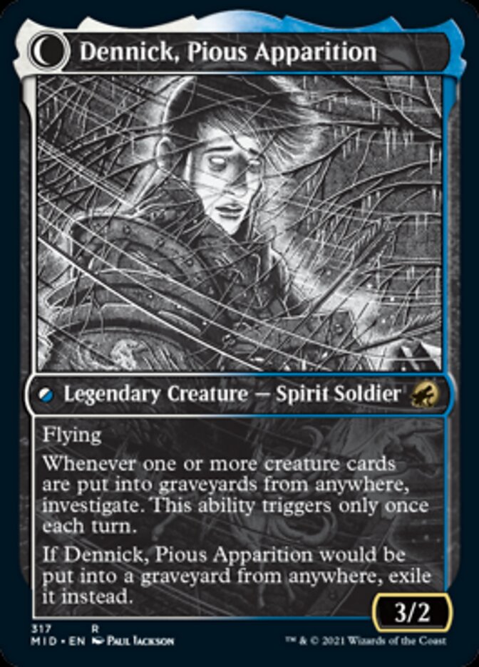 Dennick, Pious Apprentice // Dennick, Pious Apparition (Showcase Eternal Night) [Innistrad: Midnight Hunt] | Jack's On Queen
