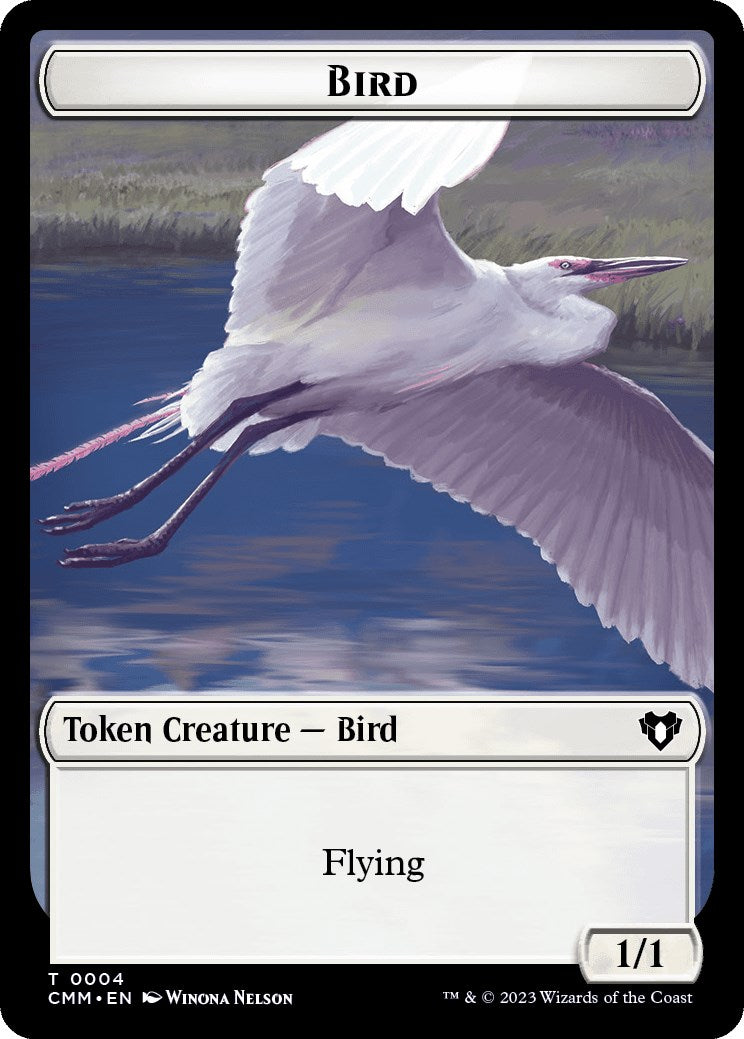 Bird // Zombie (0013) Double-Sided Token [Commander Masters Tokens] | Jack's On Queen