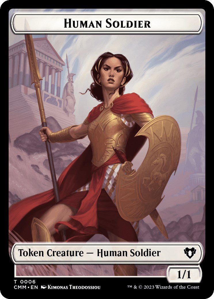 Human Soldier // Zombie (0013) Double-Sided Token [Commander Masters Tokens] | Jack's On Queen