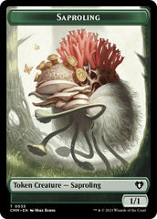 Saproling // Kor Soldier Double-Sided Token [Commander Masters Tokens] | Jack's On Queen