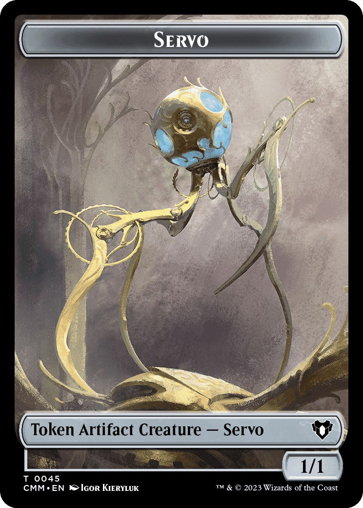 Servo // Emblem - Daretti, Scrap Savant Double-Sided Token [Commander Masters Tokens] | Jack's On Queen