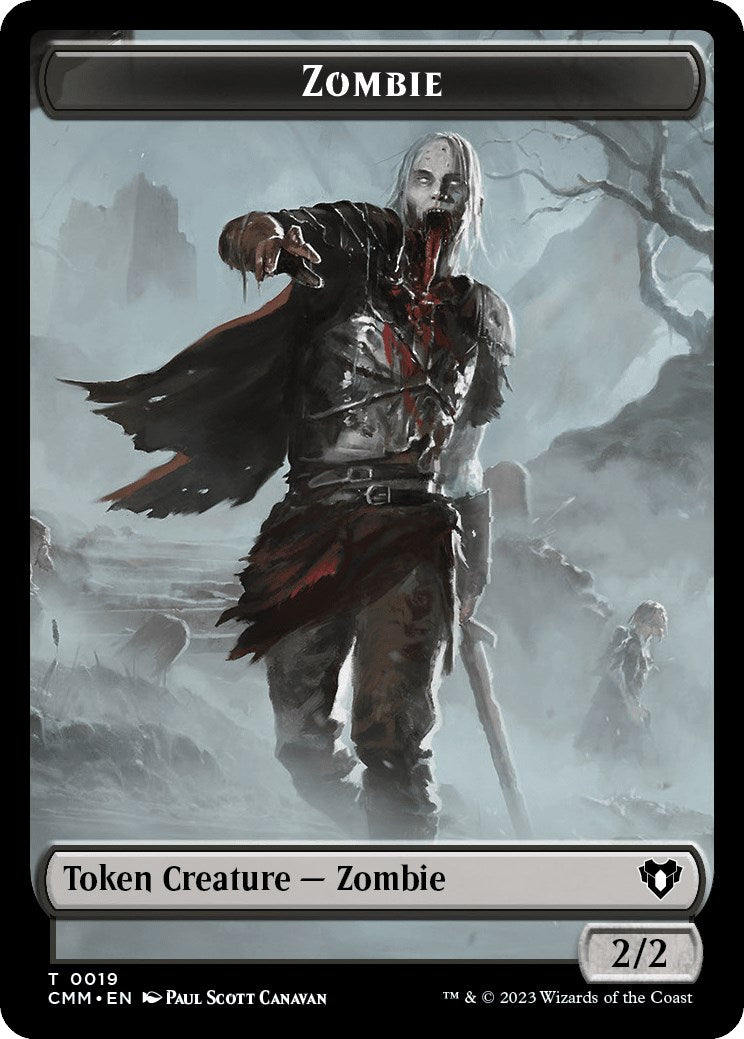 Zombie (0019) // Construct (0042) Double-Sided Token [Commander Masters Tokens] | Jack's On Queen